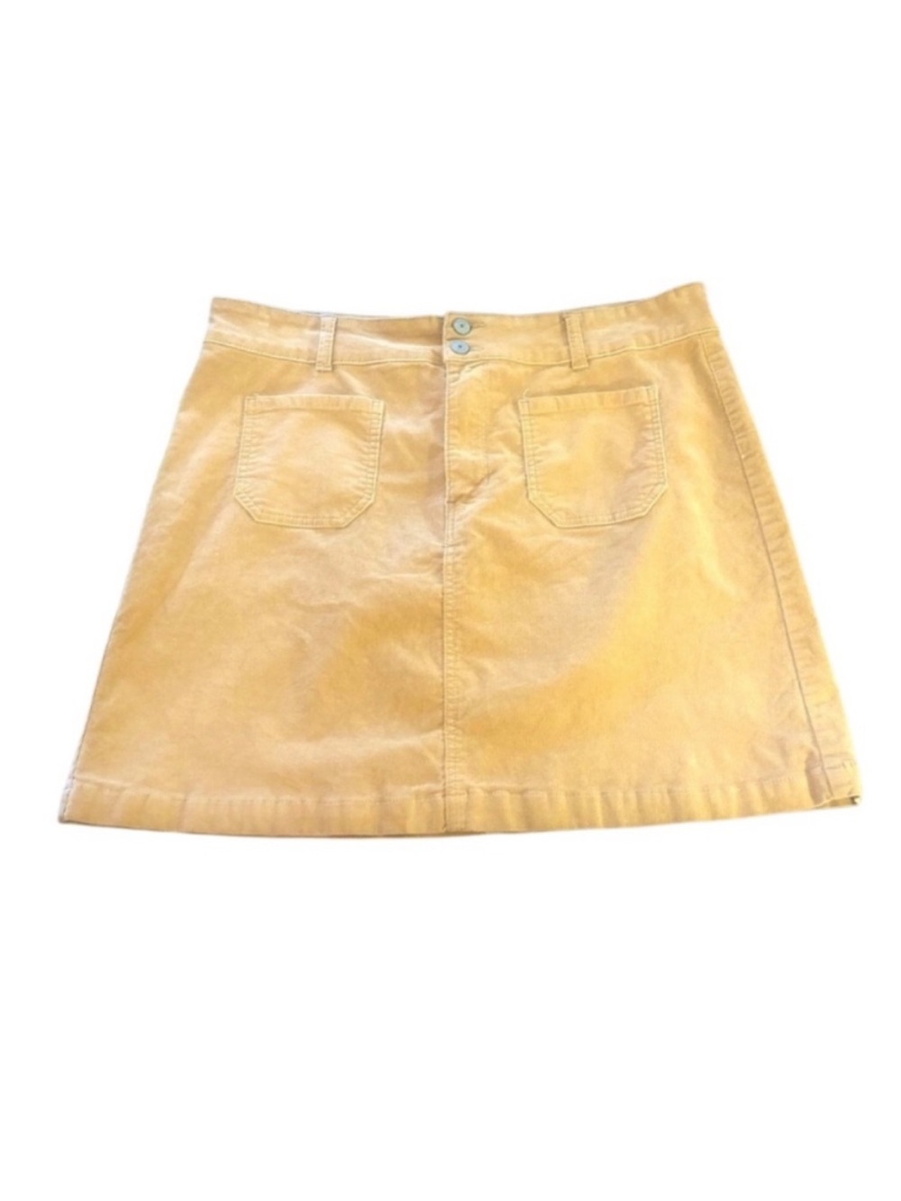 Wallflower Mustard Corduroy A-Line Mini miniskirt sz16 yellow 98% cotton spandex